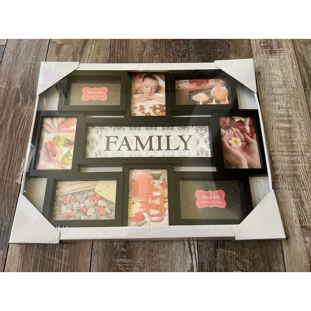 NEW Family Photo Frame Black